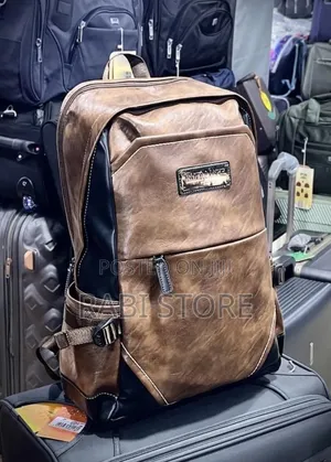 Leather Backpack Laptop Bag