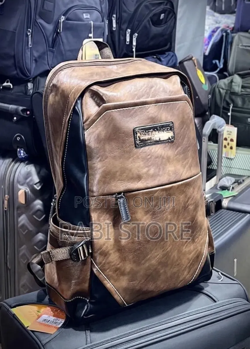Leather Backpack Laptop Bag