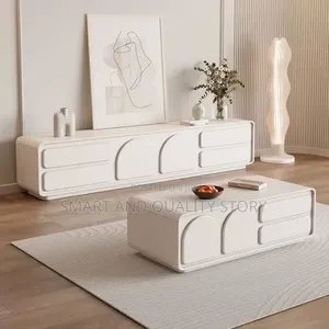 2-in-1 TV Stand+Coffee Table Set-Drowers Storage-Free Delivery