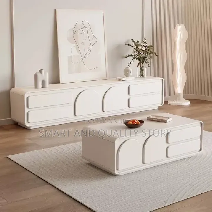 2-in-1 TV Stand+Coffee Table Set-Drowers Storage-Free Delivery