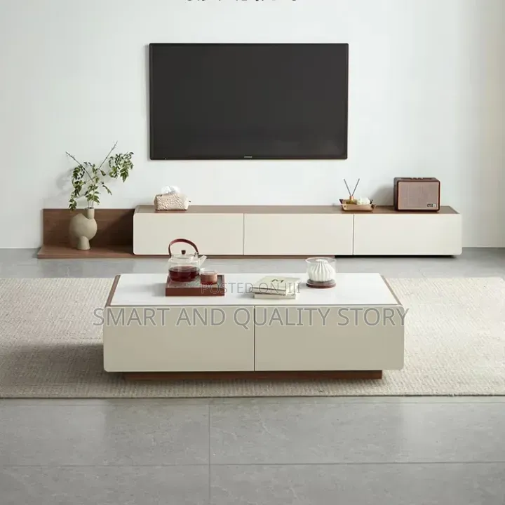 2-in-1 TV Stand+Coffee Table Set-Drowers Storage-Free Delivery