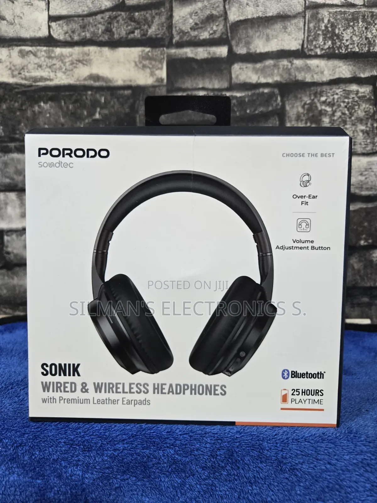Porodo Sonik Wireless Headphones Black