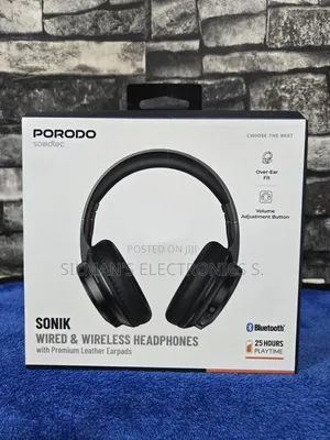 Porodo Sonik Wireless Headphones Black