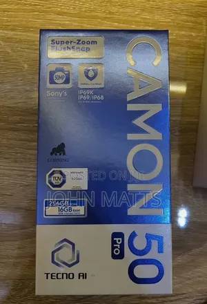 New Tecno Camon 50 Pro 256 GB Black