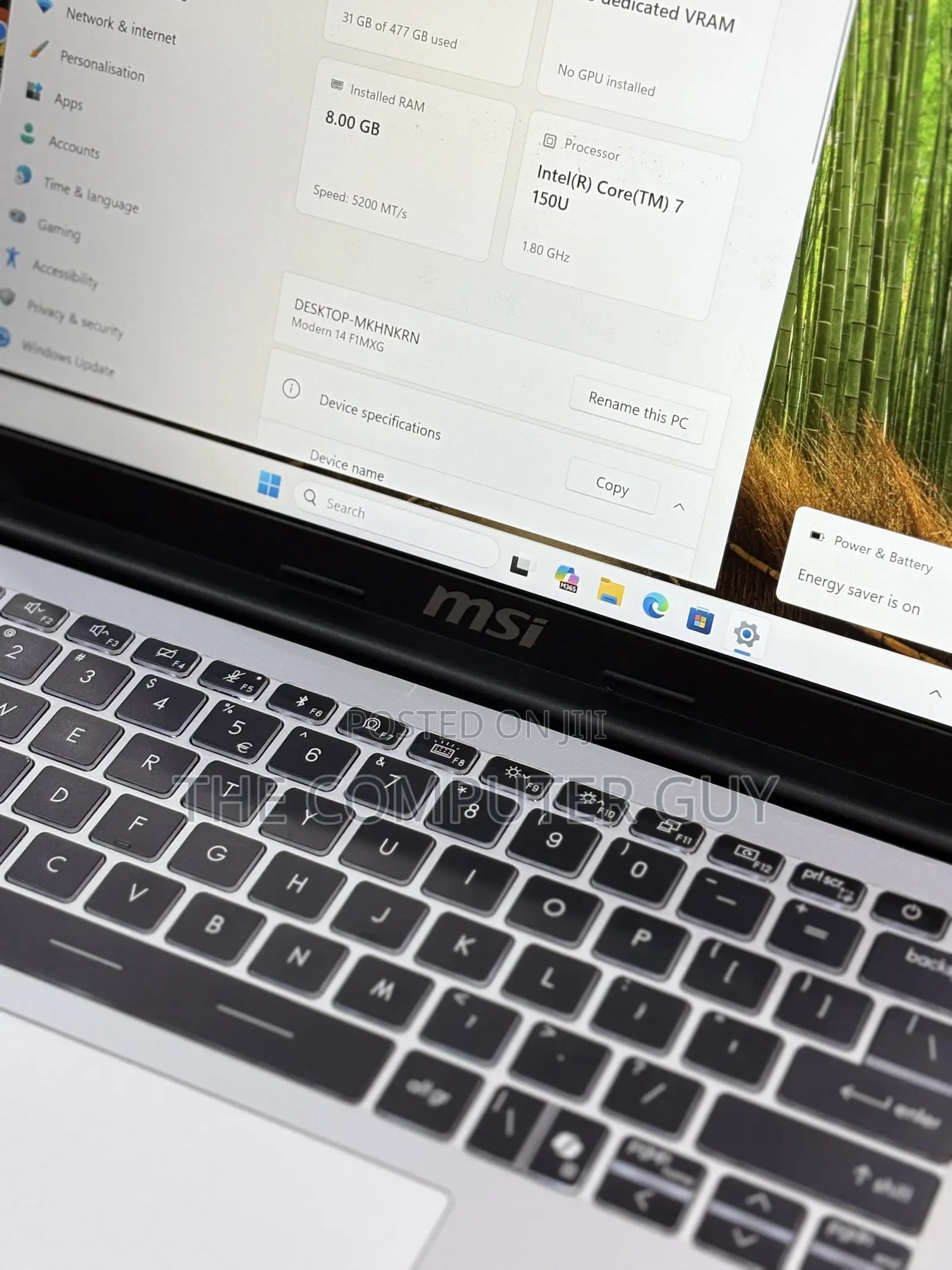 New Laptop MSI Modern 14 8GB Intel Core Ultra 7 SSD 512GB