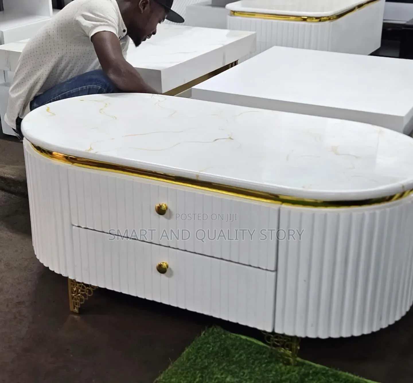 White Center Table With Storage/Center Tables/Coffee Table