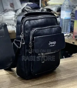 Leather Cross Bag Jeep, Brack / Brown