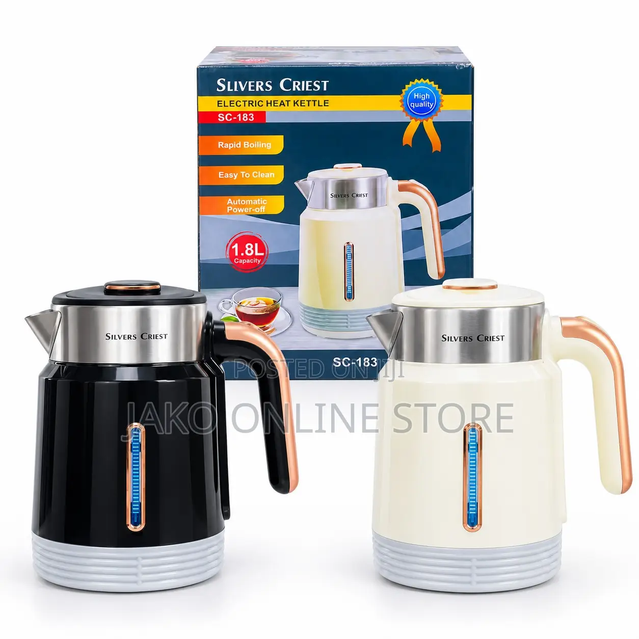 Slivers Criest 1.8L Electric Milk and Water Kettle