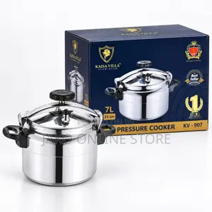 Kaisa Villa 7L Aluminium Pressure Cooker for Gas and Charcoal