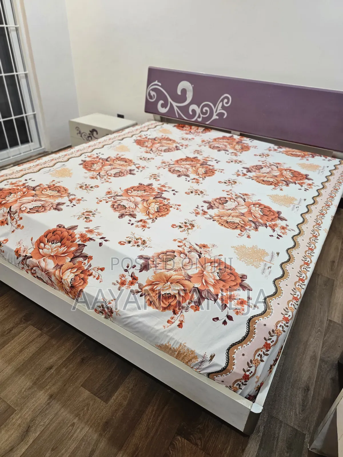 Purple Bed and Dressing Table Set (Matress Included)