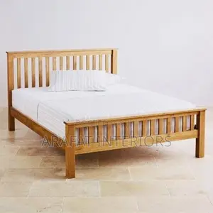 White Wooden Twin (Or Full) Platform Bed