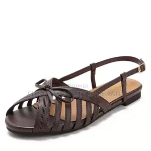 Ladies Stylish Flat Sandals Bow and Flower Design
