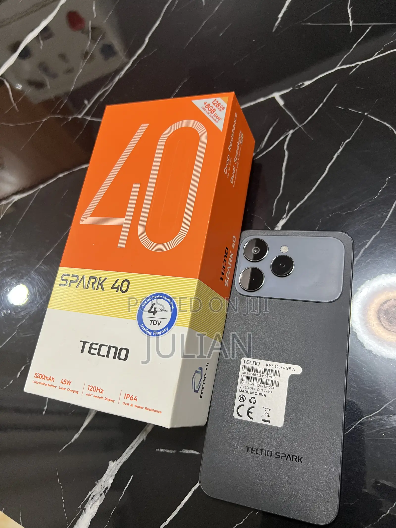 Tecno Spark 40 128 GB Black