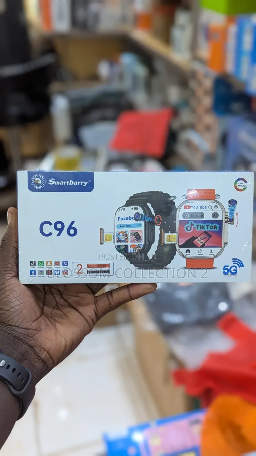 Smartbarry C96 5G 64GB 6GB RAM 5G Sim Card Smart Watch With Camera