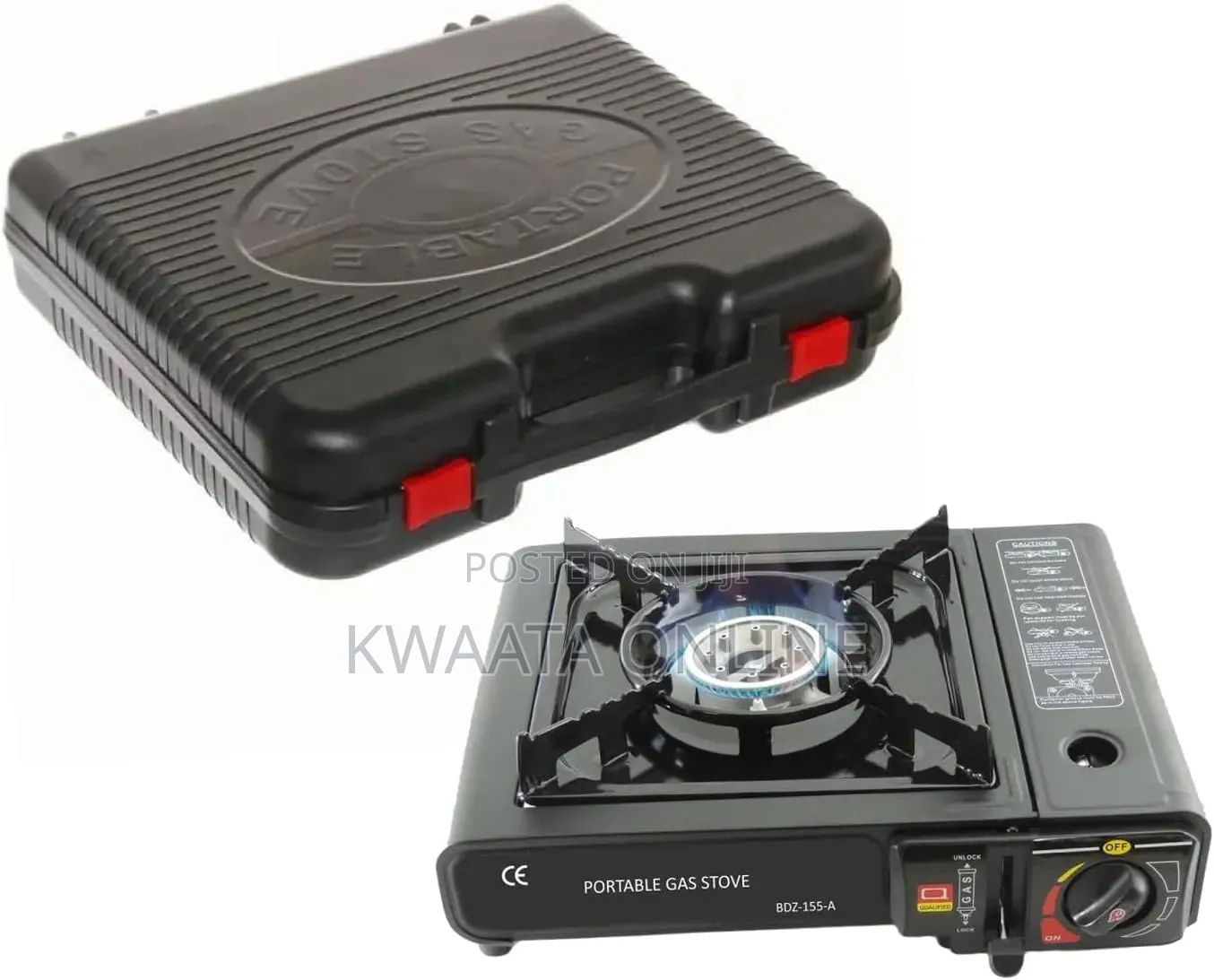2 in 1 Portable Gas Cooker Outdoor Camp Stove + 4 Butane Gas