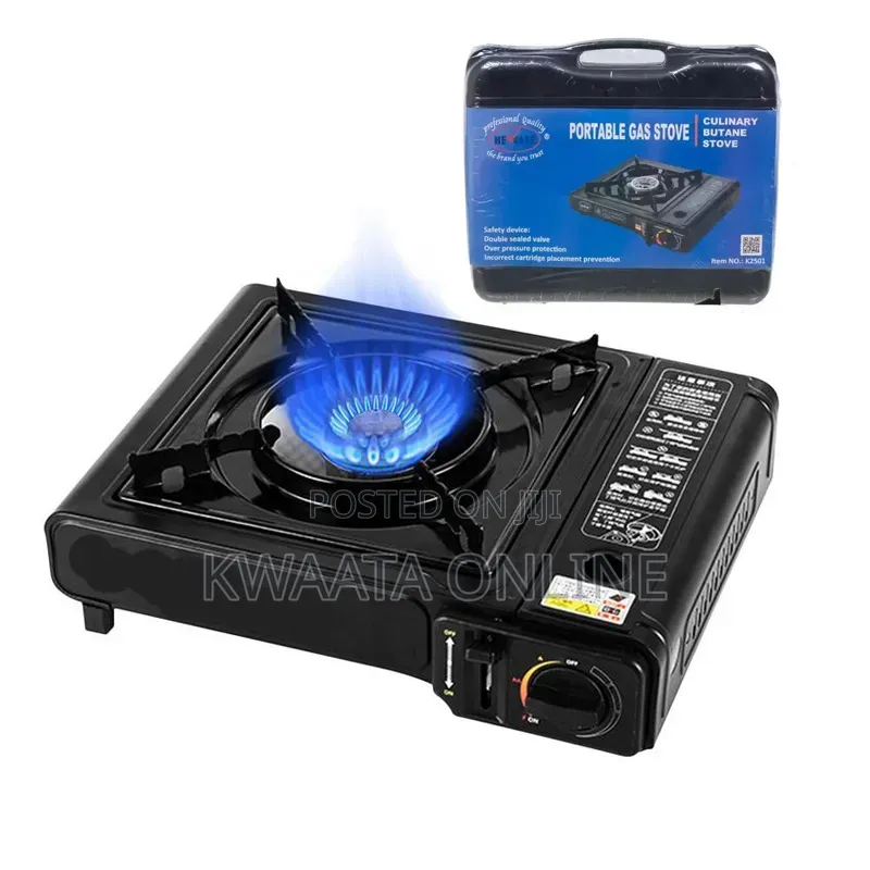 2 in 1 Portable Gas Cooker Outdoor Camp Stove + 4 Butane Gas