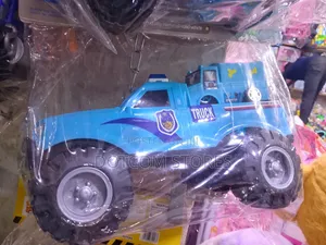 Large Friction-Powered/Push-and-Go Off-Road Police Monster Truck Toy