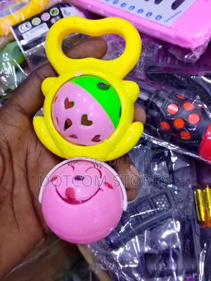 1pc Colorful Plastic Baby Rattle and Teether Toy