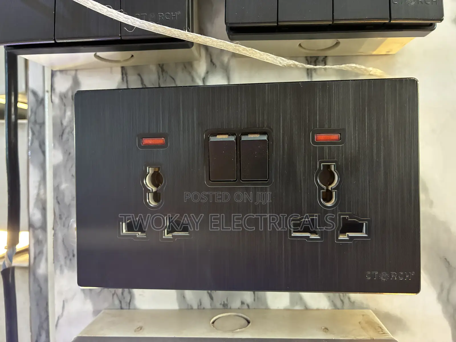 Black Double Socket