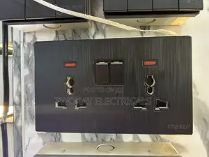 Black Double Socket