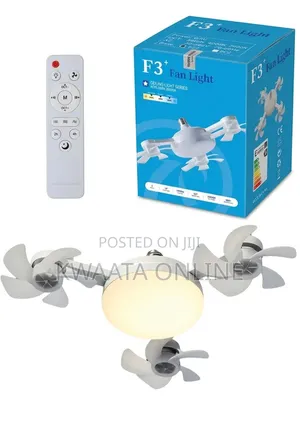 Drone Fan Light – 3-Blade Ceiling Fan With LED Light & Remote
