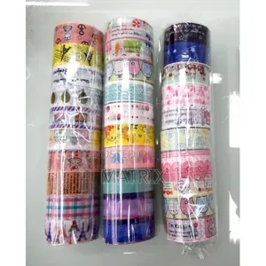 Adhesive Washi Tape With Colorful Cartoon