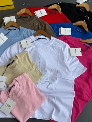Plain Round-Neck Cotton T-Shirts