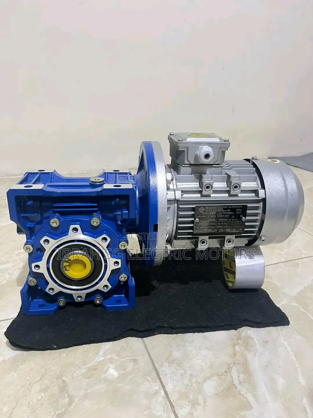 Three Phase 1hp Geared Motor 1:30 Ratio