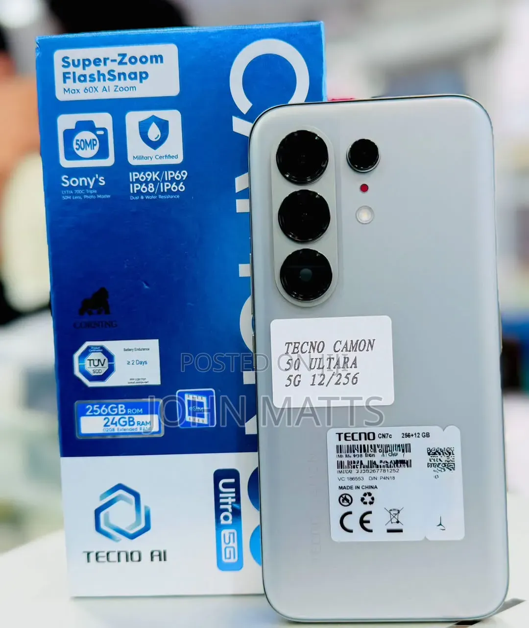 New Tecno Camon 50 Ultra 256 GB Green