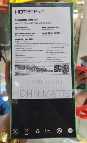 New Infinix Hot 60 Pro+ 256 GB White