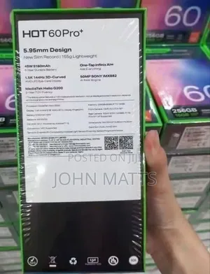 New Infinix Hot 60 Pro+ 256 GB Black