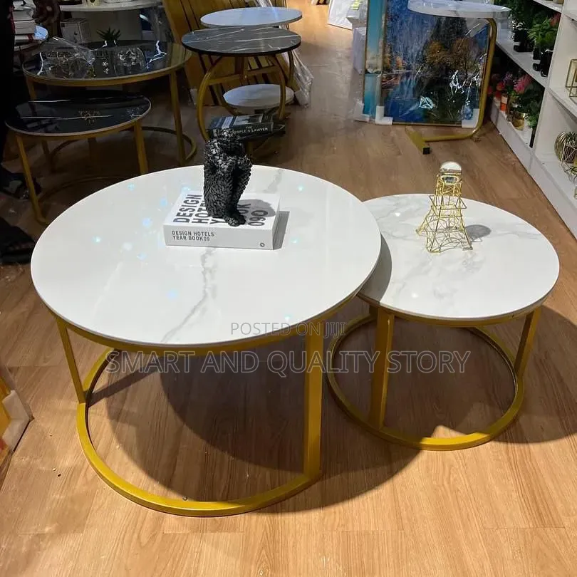 Brand New Glass Center Tables White 120cm Gray