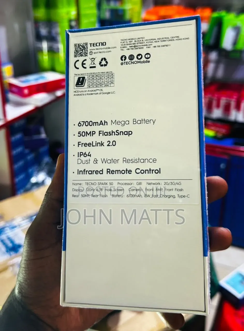 New Tecno Spark 50 128 GB Silver