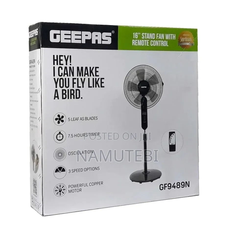 Geepas 16” Stand Fan With Remote