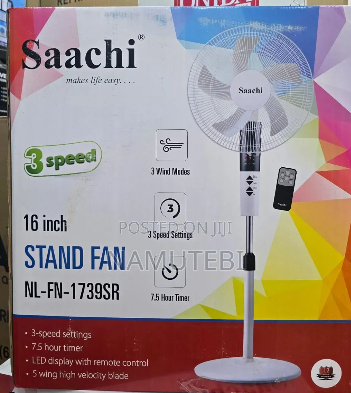 Saachi Stand Fan With Remote
