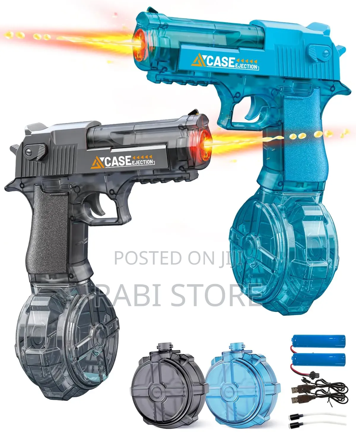 Porodo Blue Auto Firing Electric Water With Flashing Light - Grey.