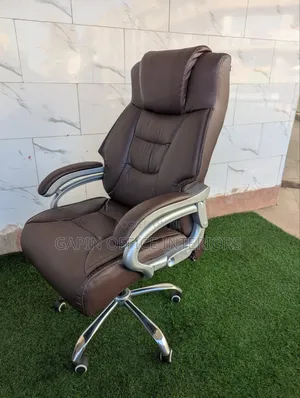 Refurbished Brown Executive Office Chair, Adjustable Height