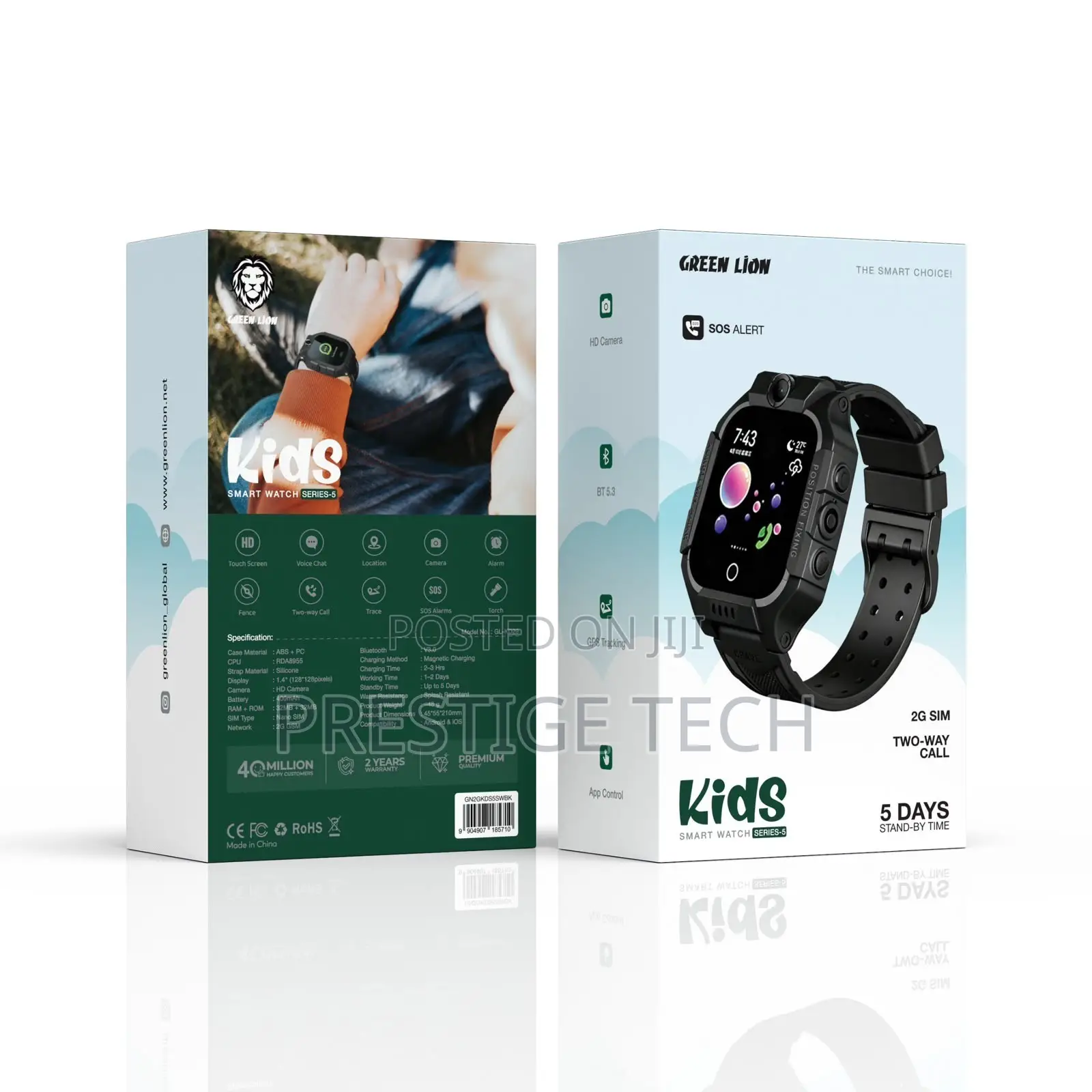 Green Lion Kids Smart Watch Series 5 With Sim Card, Screen 1.44inch