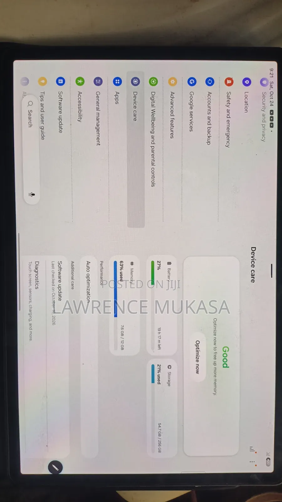 Samsung Galaxy Tab S9+ 256 GB Black