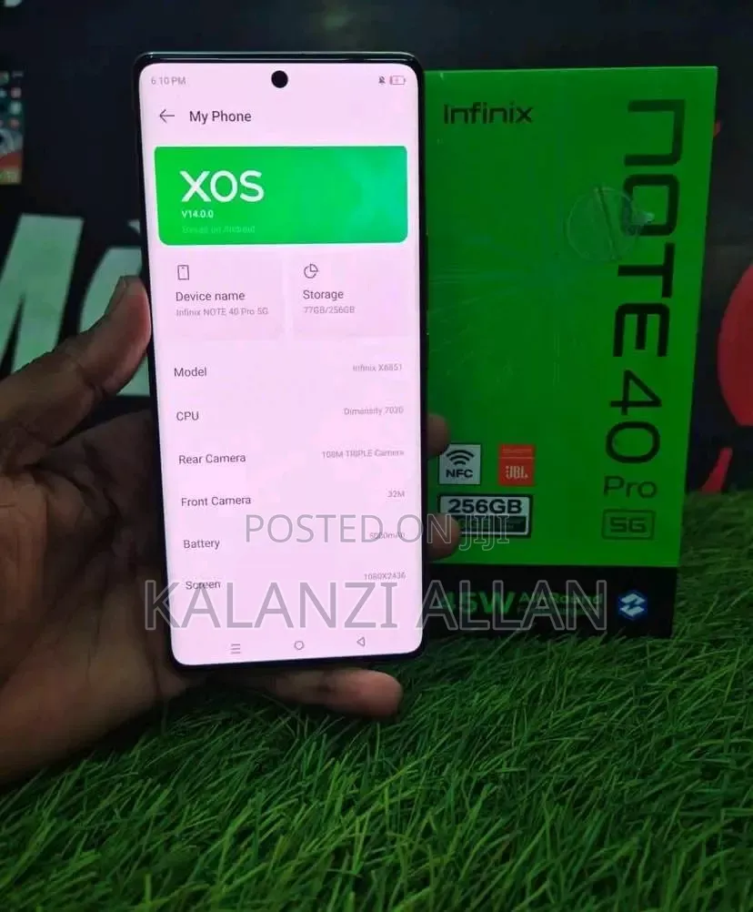 New Infinix Note 40 Pro 5G 256 GB Green