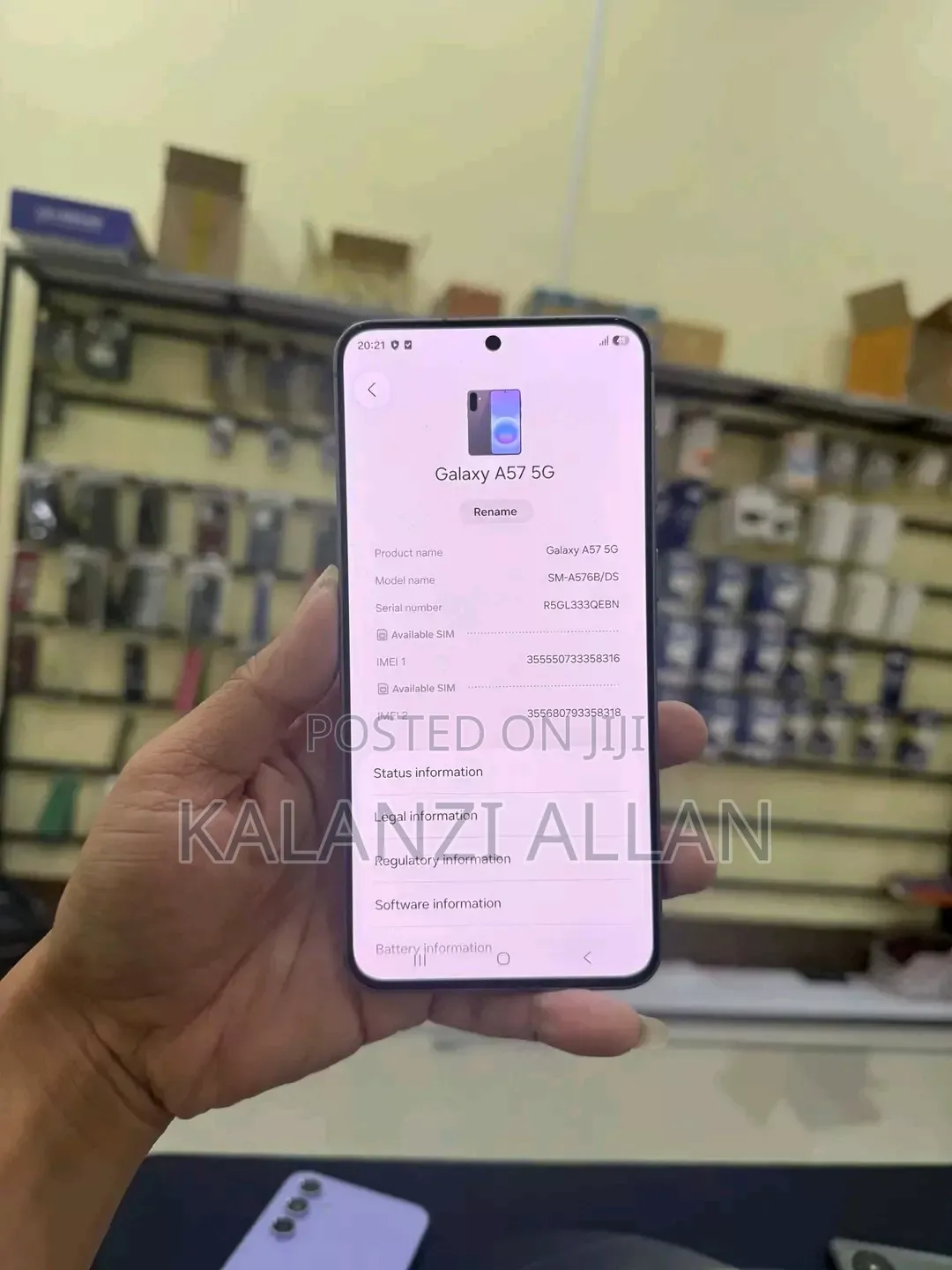 New Samsung Galaxy A57 256 GB Purple