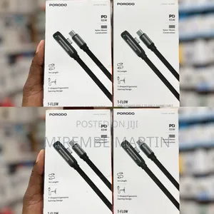 Porodo T-Flow 60W T-Shaped USB-C to USB-C Gaming Cable