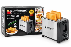 Hoffmans Electronics HM-8002 2-Slice Stainless Steel Bread Toaster
