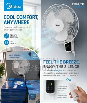 Midea 16 Inch Wall Fan With Remote