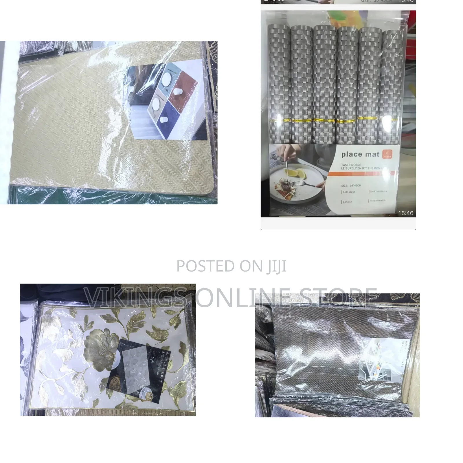 A Collection of Different Packaged Rectangular Table Placemats
