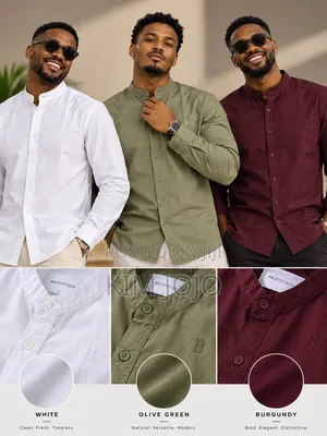 Colarless Long Sleeved Shirts