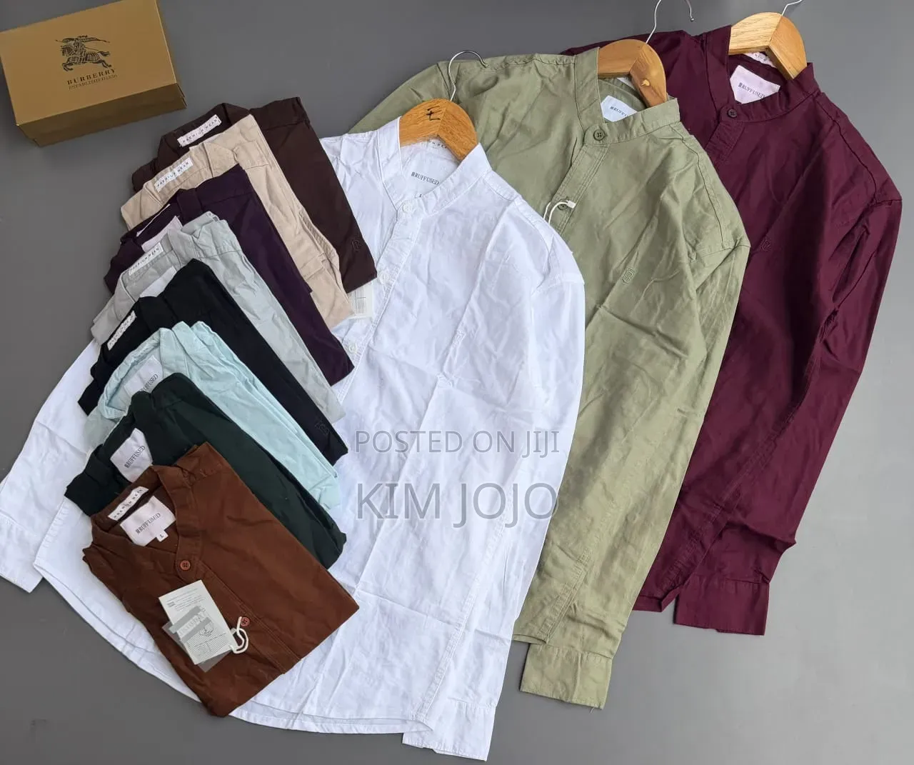 Colarless Long Sleeved Shirts