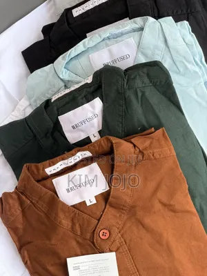 Colarless Long Sleeved Shirts