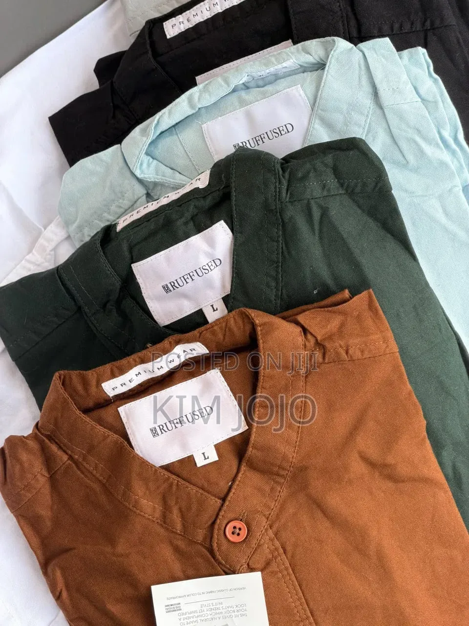 Colarless Long Sleeved Shirts