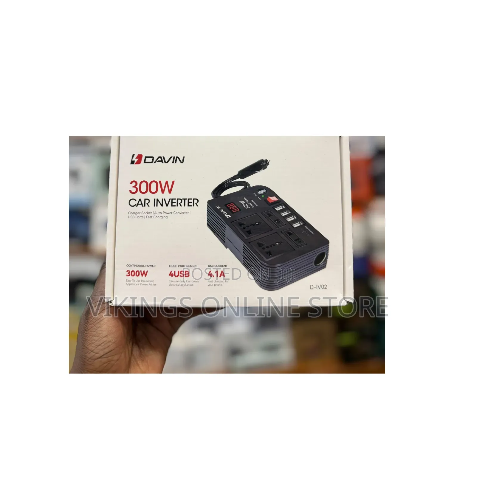 Davin 300W Car Inverter 12V DC to AC Power Converter